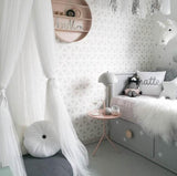 Ciel de lit bébé blanc en toile de moustiquaire - Mon Doux Cocon