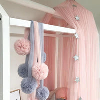 Ciel de lit bébé rose en toile de moustiquaire - Mon Doux Cocon