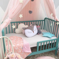 Ciel de lit bébé rose en toile de moustiquaire - Mon Doux Cocon