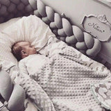 Tresse de lit bébé gris à 4 brins - Mon Doux Cocon