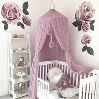Ciel de lit bébé violet en toile de moustiquaire - Mon Doux Cocon